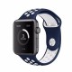 OptimuZ Sport Nice Watch Band Strap Breathable Silicone for Apple Watch - 42mm Navy-white