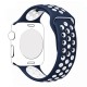 OptimuZ Sport Nice Watch Band Strap Breathable Silicone for Apple Watch - 42mm Navy-white