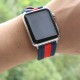 OptimuZ Sport Dual Tone Watch Band Strap Silicone for Apple Watch - 42mm Navy-red