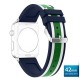 OptimuZ Sport Dual Tone Watch Band Strap Silicone for Apple Watch - 42mm Navy-green-white