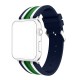 OptimuZ Sport Dual Tone Watch Band Strap Silicone for Apple Watch - 42mm Navy-green-white