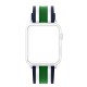 OptimuZ Sport Dual Tone Watch Band Strap Silicone for Apple Watch - 42mm Navy-green-white