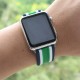 OptimuZ Sport Dual Tone Watch Band Strap Silicone for Apple Watch - 42mm Navy-green-white