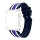 OptimuZ Sport Dual Tone Watch Band Strap Silicone for Apple Watch - 42mm Navy-purple-white