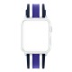 OptimuZ Sport Dual Tone Watch Band Strap Silicone for Apple Watch - 42mm Navy-purple-white