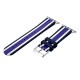 OptimuZ Sport Dual Tone Watch Band Strap Silicone for Apple Watch - 42mm Navy-purple-white