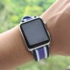 OptimuZ Sport Dual Tone Watch Band Strap Silicone for Apple Watch - 42mm Navy-purple-white