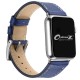 OptimuZ Premium Genuine Italy Leather Watch Band Strap for Apple Watch - 38mm Navy Blue