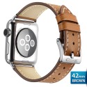 OptimuZ Premium Genuine Italy Leather Watch Band Strap for Apple Watch - 42mm Brown