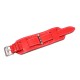 OptimuZ Premium Leather Cuff Bracelets Watch Band Strap for Apple Watch - 38mm Red