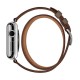 OptimuZ Premium Double Tour Leather Watch Band Strap for Apple Watch - 38mm Brown