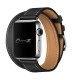 OptimuZ Premium Double Tour Leather Watch Band Strap for Apple Watch - 42mm Black