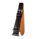 OptimuZ Premium Double Tour Leather Watch Band Strap for Apple Watch - 42mm Black