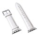 OptimuZ Premium Croc Leather Watch Band Strap for Apple Watch - 38mm White