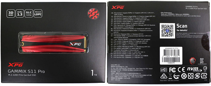 Kemasan dan Aksesoris SSD XPG Gammix S11 Pro