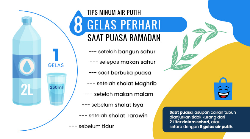 Puasa ramadhan tips sehat minum air putih 8 gelas 2liter