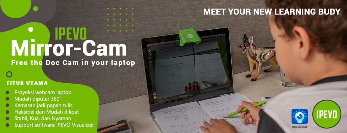 IPEVO Mirror-Cam Refleksi Cermin untuk Webcam Laptop