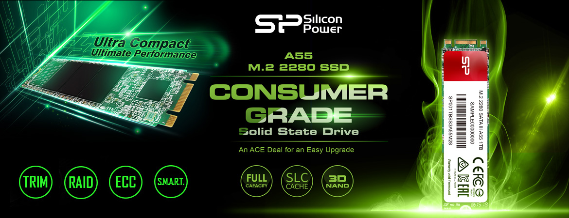 Silicon Power A55 SSD M.22280 SATA III 3D
