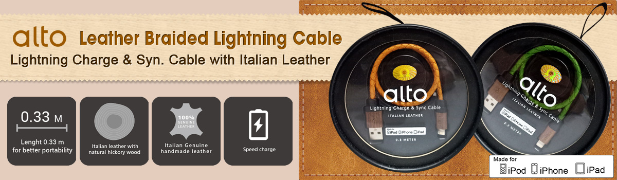 Banner Produk Alto Lightning Cable Braided Leather